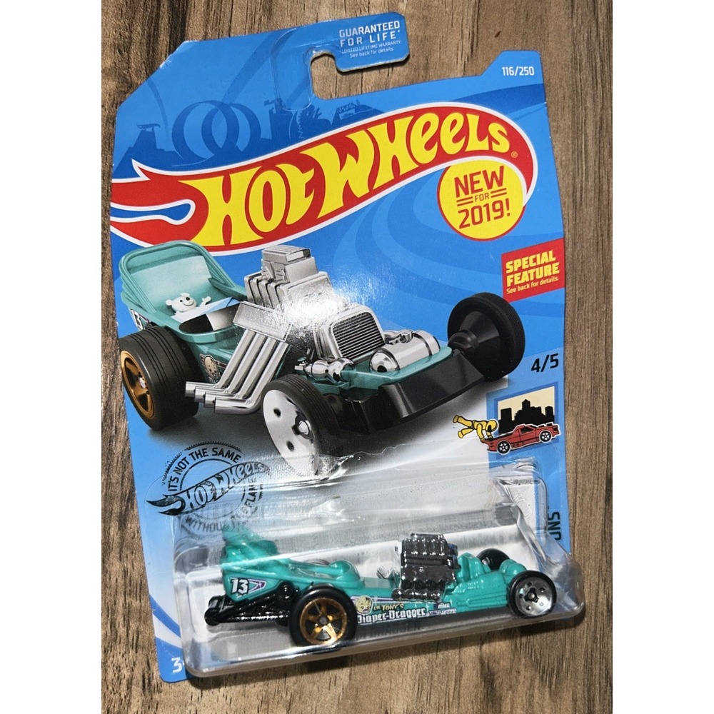 2019 Diaper Dragger HW Ride-ons Hot Wheels - Turquoise #116/250 Special Feature